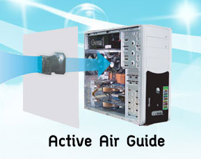 Active Air Guide Technology
เทคโนโลยี่ระบายความร้อน CPU เชิงรุก